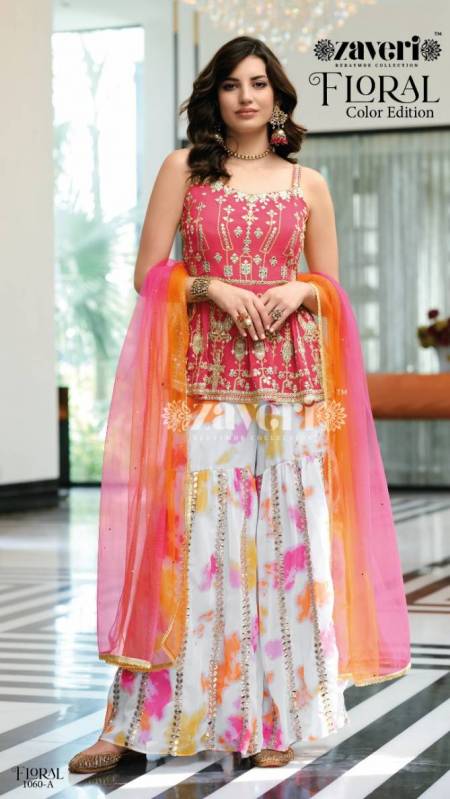 Zaveri Floral Ready Made Designer Salwar Suits Catalog
